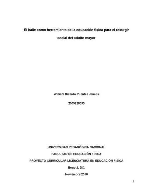 El baile como herramienta de la educación física para el resurgir social del adulto mayor