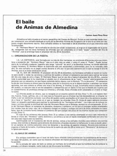 El baile de las Animas en Almedina