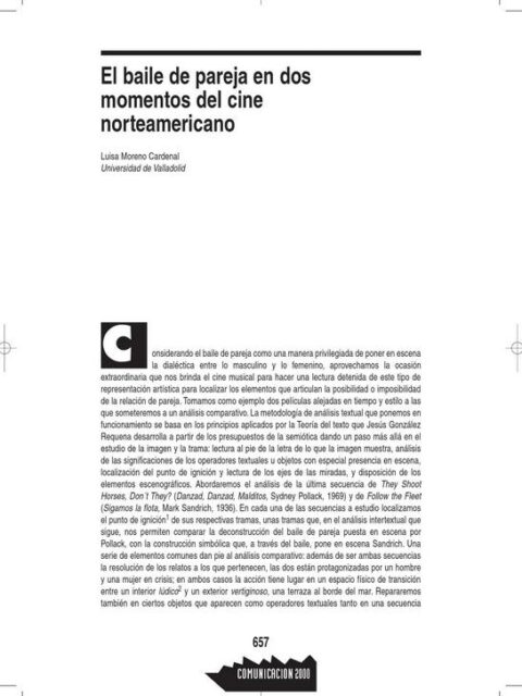 El baile de pareja en dos momentos del cine norteamericano