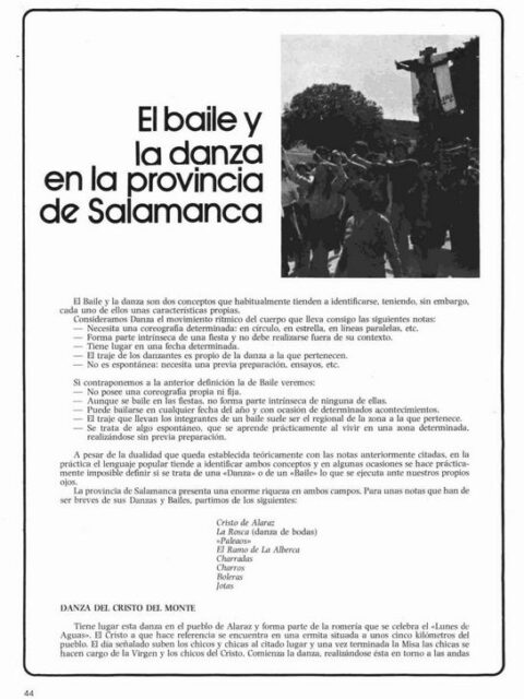 El baile y la danza en la provincia de Salamanca