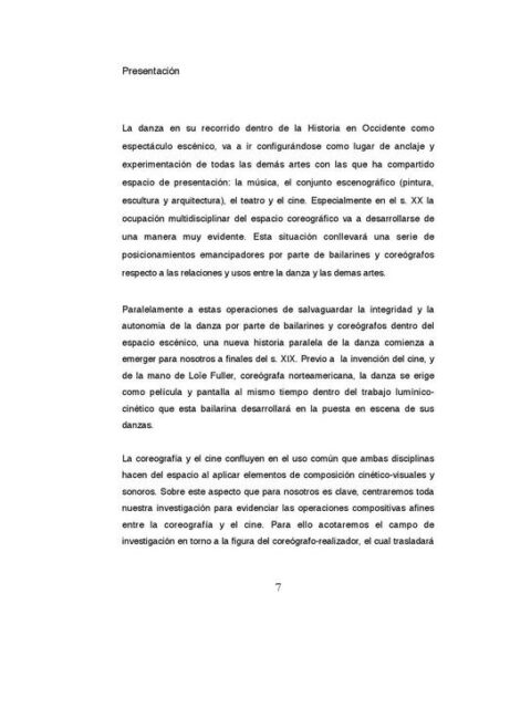 El coreógrafo-realizador