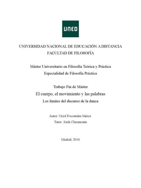 El cuerpo, el movimiento y las palabras