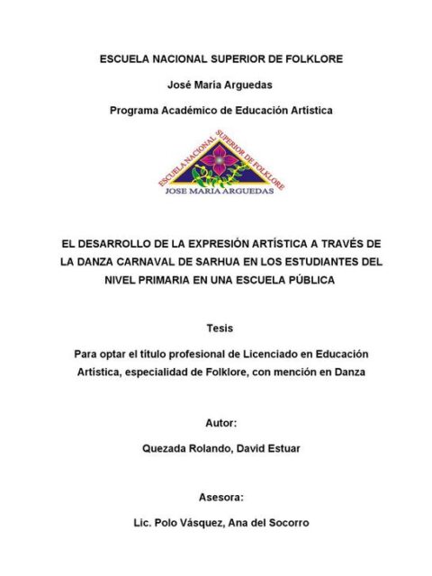 El desarrollo de la expresión artística a través de la danza Carnaval de Sarhua