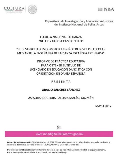 El desarrollo psicomotor en niños de nivel preescolar