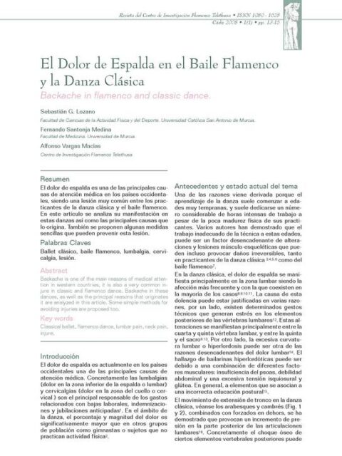 El Dolor de Espalda en el Baile Flamenco y la Danza Clásica
