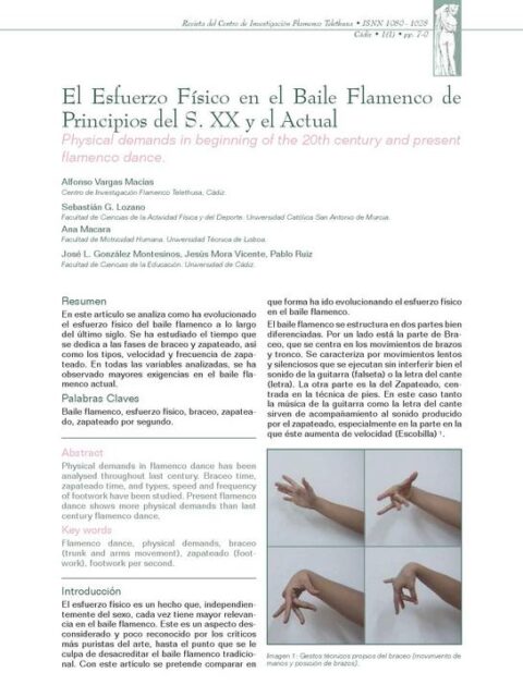 El Esfuerzo Físico en el Baile Flamenco