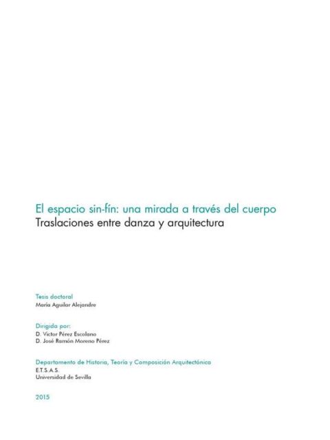 El espacio sin-fín: una mirada a través del cuerpo