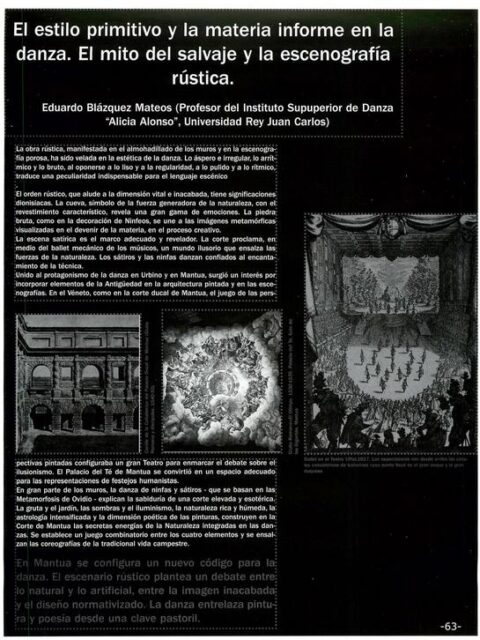El estilo primitivo y la materia informe en la danza