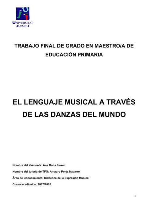 El lenguaje musical a través de las danzas del mundo