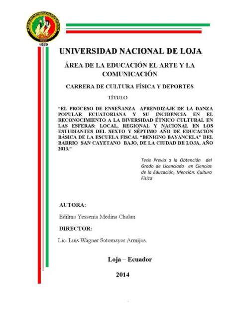 El proceso de enseñanza aprendizaje de la danza popular ecuatoriana