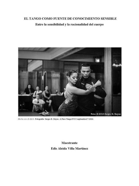 El Tango como fuente de conocimiento sensible