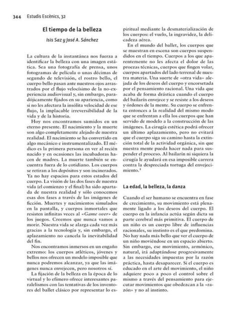 El tiempo de la belleza