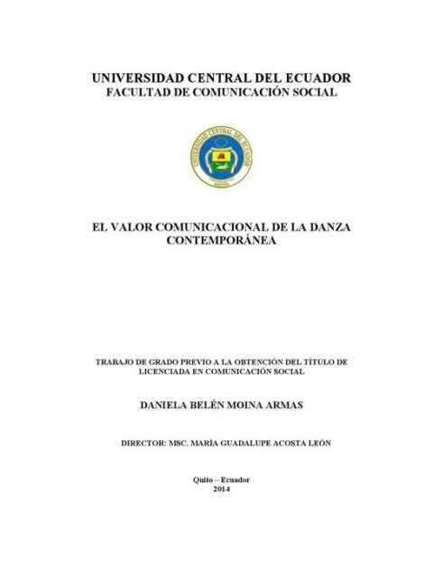 El valor comunicacional de la danza contemporánea