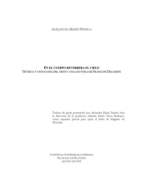 En el cuerpo reverbera el cielo
