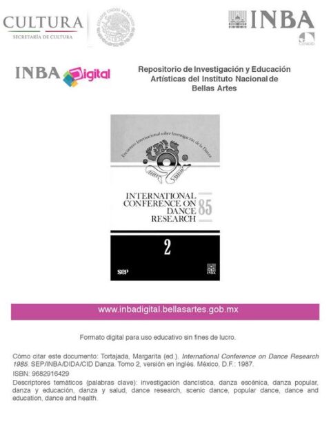 Encuentro Internacional sobre Investigación de la Danza 1985