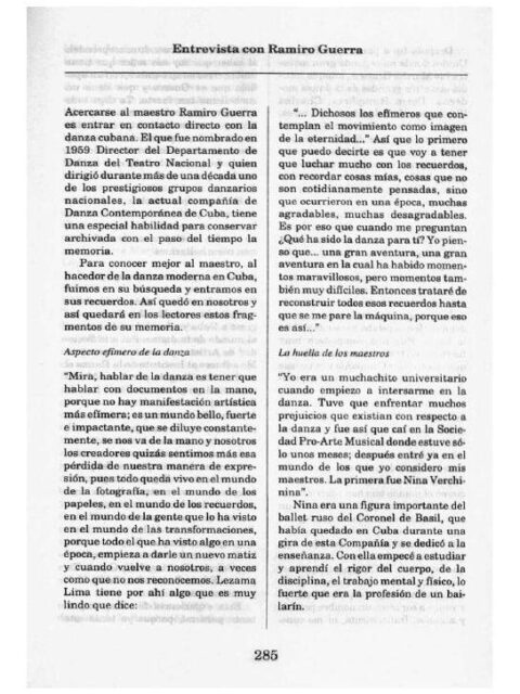 Entrevista con Ramiro Guerra