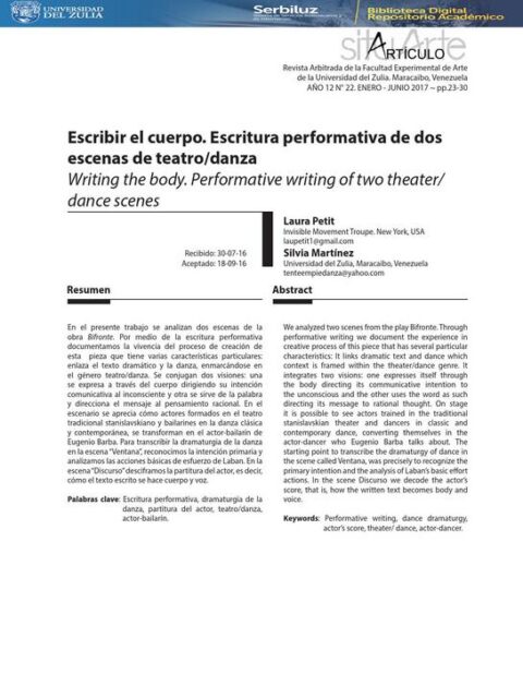 Escribir el cuerpo