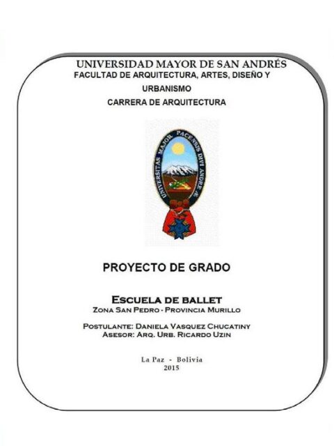 Escuela de ballet: zona San Pedro – La Paz