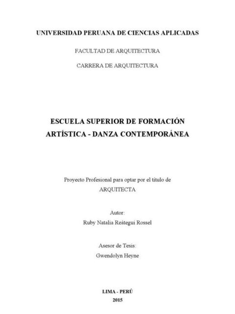Escuela superior de formación artística – danza contemporánea