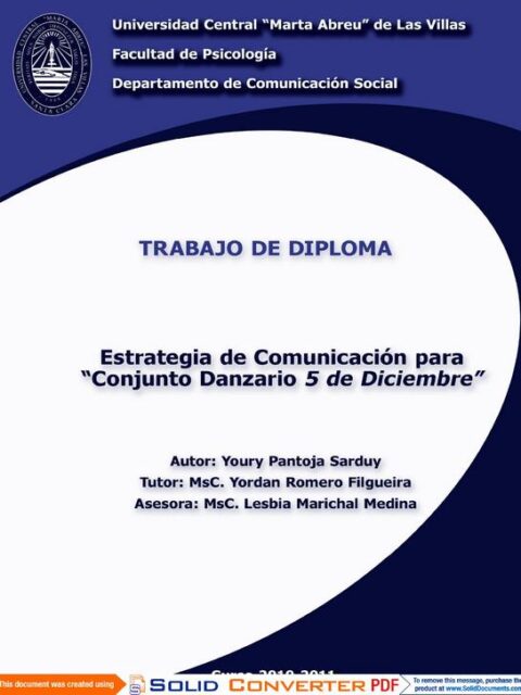 Estrategia de comunicación para Conjunto Danzario 5 de Diciembre