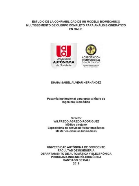 Estudio de la confiabilidad de un modelo biomecánico multisegmento de cuerpo completo