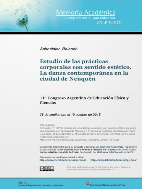 Estudio de las prácticas corporales con sentido estético