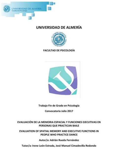Evaluación de la memoria espacial y funciones ejecutivas
