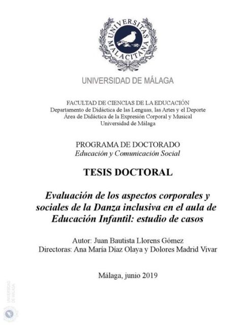 Evaluación de los aspectos corporales y sociales de la Danza inclusiva