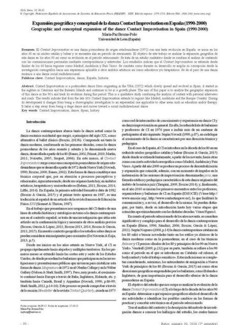 Expansión geográfica y conceptual de la danza Contact Improvisation