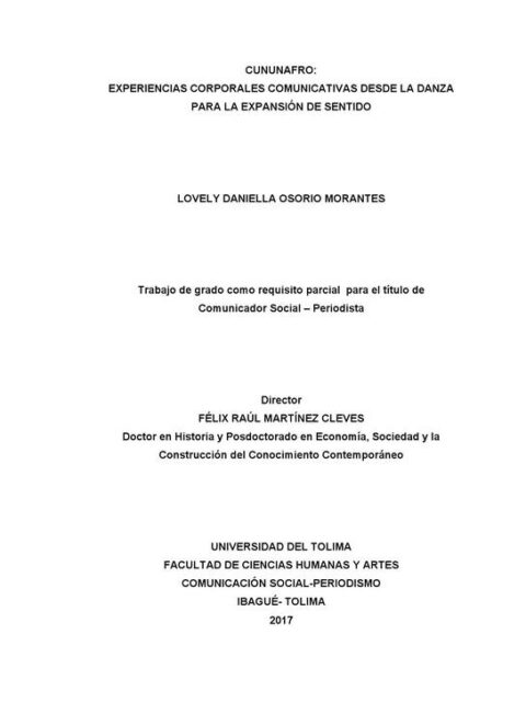 Experiencias corporales comunicativas desde la danza para la expansión de sentido