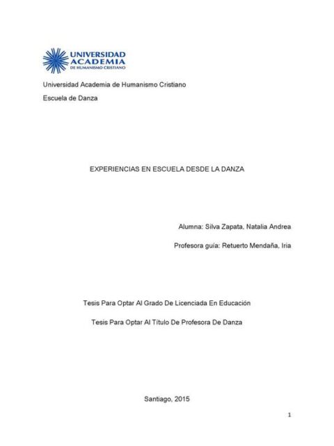 Experiencias en la escuela desde la danza