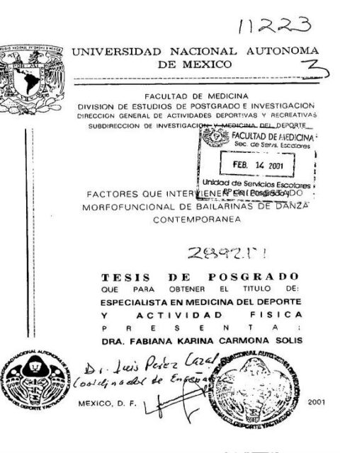 Factores que intervienen en el estado morfofuncional de bailarinas de danza contemporanea