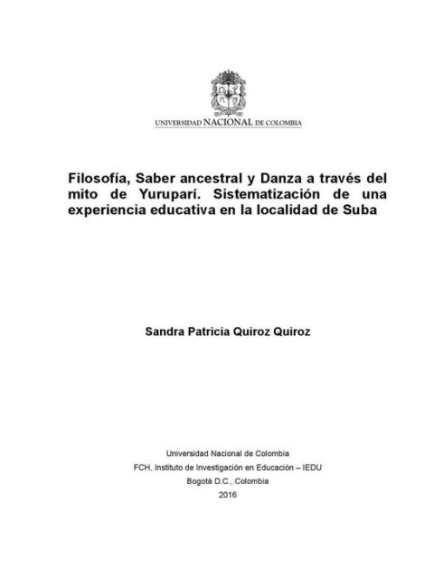 Filosofía, saber ancestral y danza a través del mito de Yuruparí