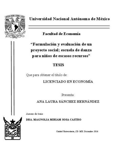 Formulación y evaluación de un proyecto social