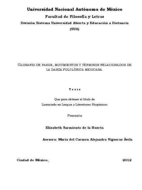 Glosario de pasos, movimientos y términos relacionados de la danza folclórica mexicana