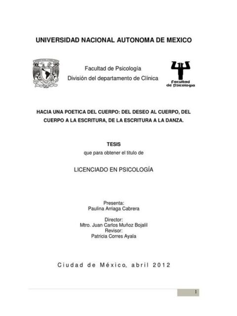 Hacia una poética del cuerpo