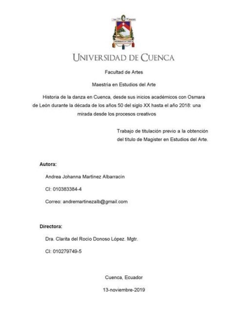 Historia de la danza en Cuenca