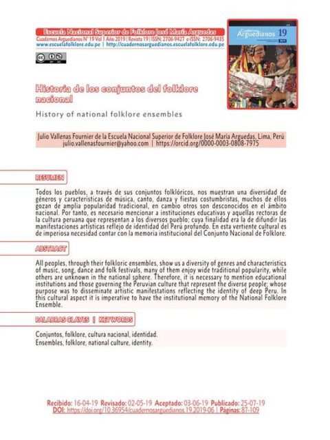 Historia de los conjuntos del folklore nacional