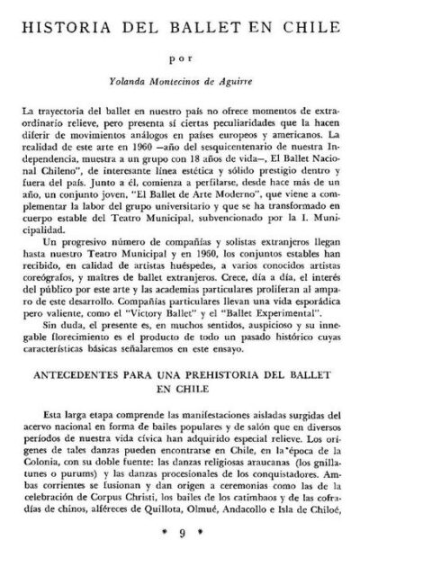 Historia del Ballet en Chile