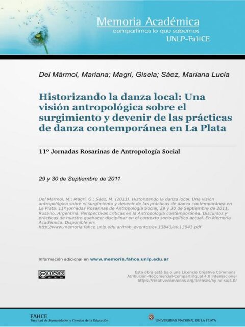 Historizando la danza local