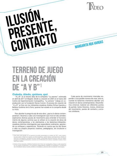 Ilusión, presente, contacto