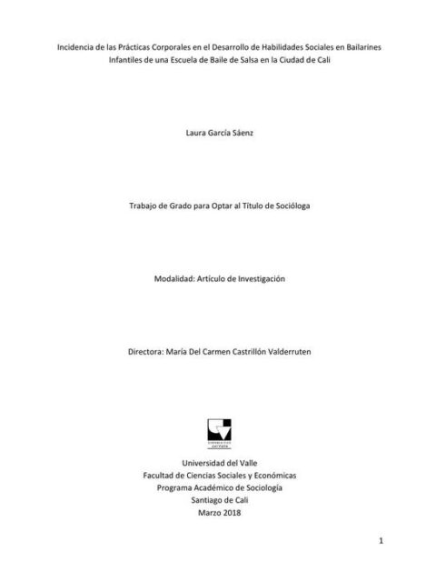 Incidencia de las practicas corporales en el desarrollo de habilidades sociales