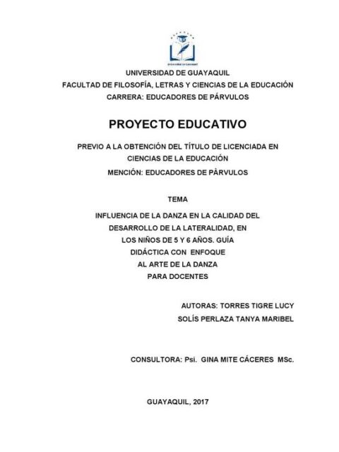 Influencia de la danza en la calidad del desarrollo de la lateralidad