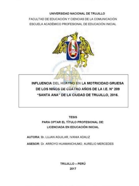 Influencia del Huayno en la Motricidad Gruesa de los niños de cuatro años