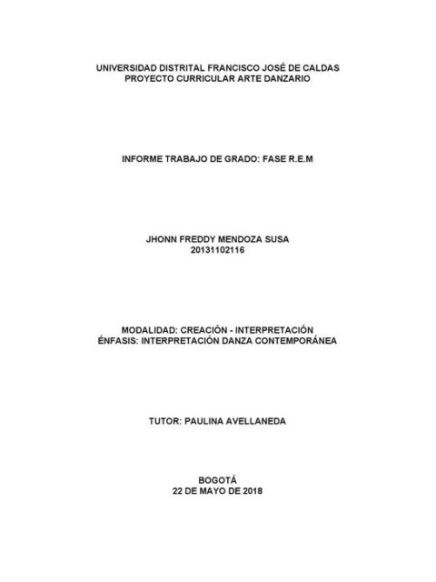 Informe: Fase Rem