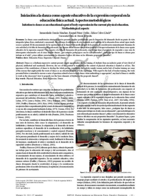 Iniciación a la danza como agente educativo