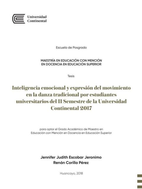 Inteligencia emocional y expresión del movimiento en la danza tradicional