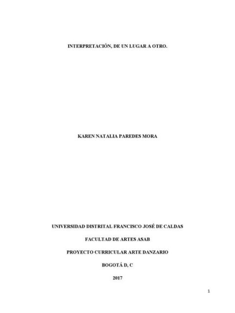 Interpretación, de un lugar a otro
