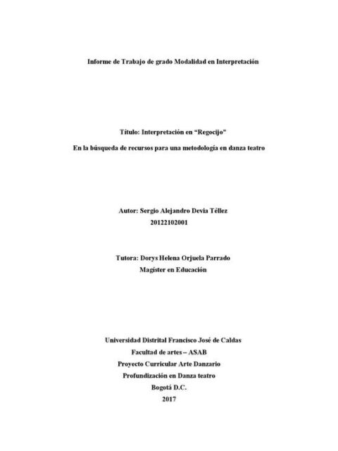 Interpretación en “Regocijo”