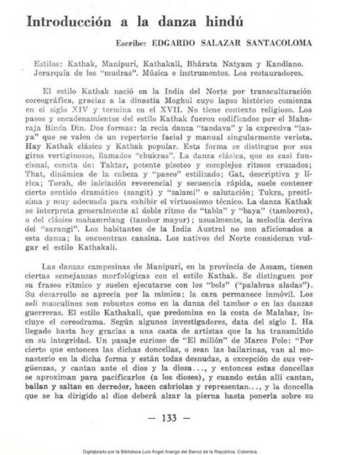 Introducción a la danza hindú